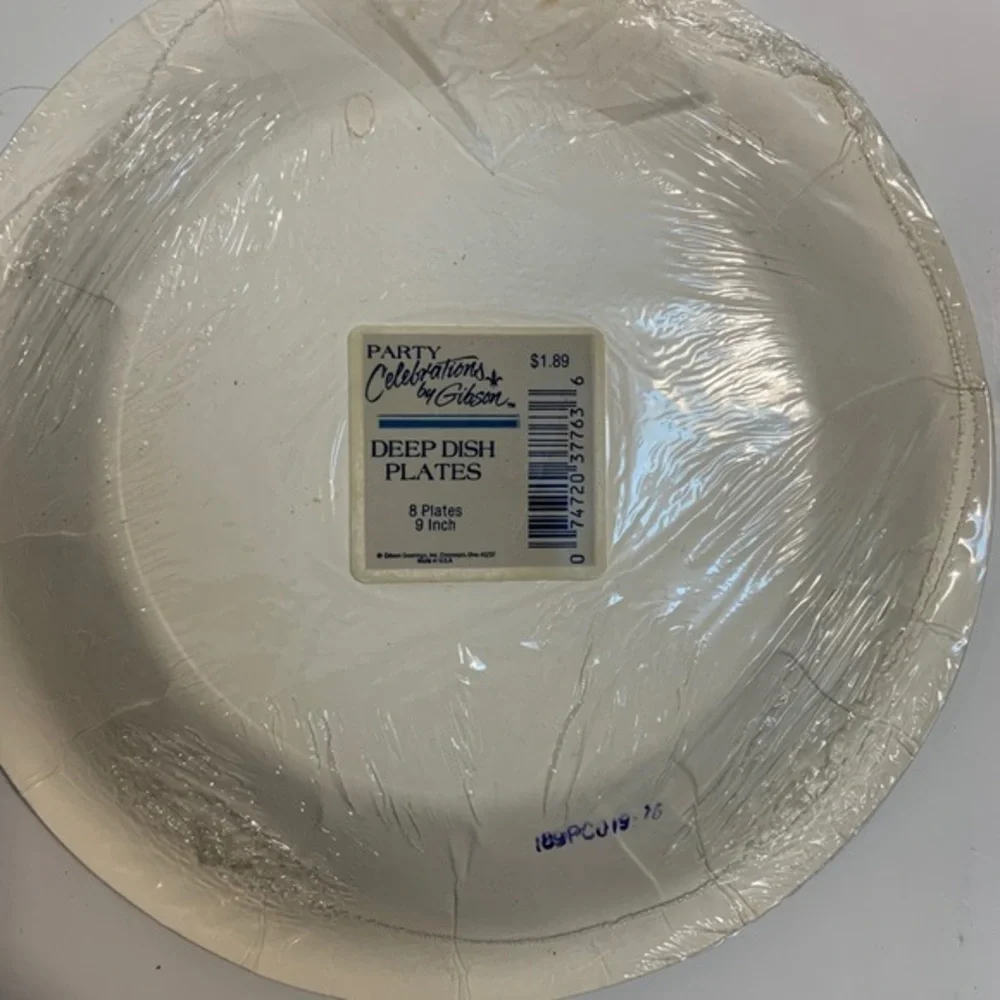 New Vintage Retro Gibson Unisex Baby Shower Reveal Tableware Cups Plates Gift